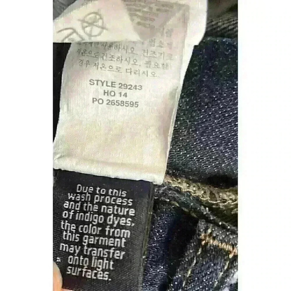 J Crew‎ Jeans Mens 36x34 Slim Straight Denim Style 29243 Classic Dark Wash - Picture 8 of 10